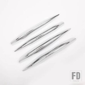 メルセデスベンツ Cクラス W205 C180L C260 C300 2019-2021 スタイリング ABS クローム吸気グリルストリップトリムカーアクセサリー - Bright Silver
