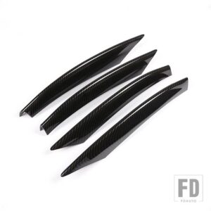 メルセデスベンツ Cクラス W205 C180L C260 C300 2019-2021 スタイリング ABS クローム吸気グリルストリップトリムカーアクセサリー - Carbon Fiber