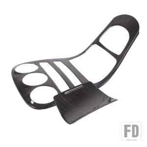 カーボン ABS センターコンソール装飾パネルカバートリム Cクラス W205 2019-2020 GLCクラス X253 2020 カーアクセサリー - Black Wood Grain