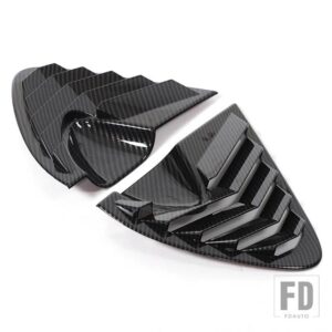 セアトレオン MK2 2008-2012 ABS カーボンリアウィンドウトライアングル外装シャッターディフレクター装飾 ACCESSRORIES - Carbon Fiber