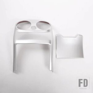 メルセデスベンツ 2個 W205 Cクラス Cクラス 2015-2018 カーアクセサリー ABS クロームリア空調ベントカバートリム - Silver