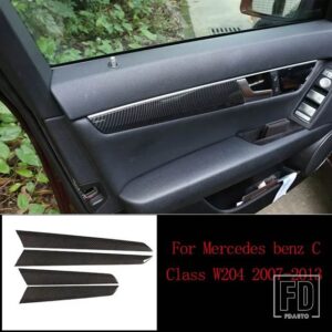 メルセデスベンツ カーボン内装トリムステッカー Cクラス W204 C180 C200 2007-2013 アクセサリー - 6