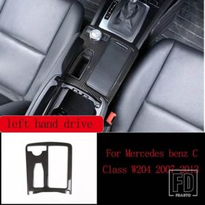 メルセデスベンツ カーボン内装トリムステッカー Cクラス W204 C180 C200 2007-2013 アクセサリー - 1 For LHD