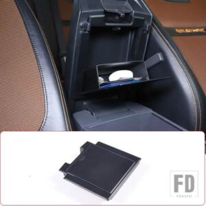フォード レンジャー WILDTRAK 2015-21 中央制御サイド収納ボックス多機能携帯電話トレイインテリアアクセサリー - Style D Black