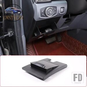 フォード レンジャー WILDTRAK 2015-21 中央制御サイド収納ボックス多機能携帯電話トレイインテリアアクセサリー - Style E Black