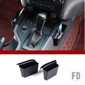 フォード レンジャー WILDTRAK 2015-21 中央制御サイド収納ボックス多機能携帯電話トレイインテリアアクセサリー - Style B Black