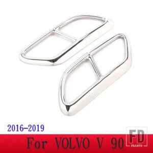 ボルボ XC60 S60 XC90 S90 V90 ステンレステールマフラーマフラー出力カバー装飾カバーカーアクセサリー - For V90 2016-2019