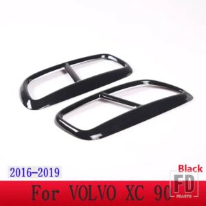 ボルボ XC60 S60 XC90 S90 V90 ステンレステールマフラーマフラー出力カバー装飾カバーカーアクセサリー - For XC90 16-19 Black