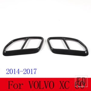 ボルボ XC60 S60 XC90 S90 V90 ステンレステールマフラーマフラー出力カバー装飾カバーカーアクセサリー - For XC60 14-17 Bkack