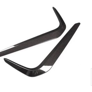 BMW カーボンスタイル ABS フロントフォグ装飾ストリップトリム 新 5シリーズ G30 530LIM 2018-2022 カーアクセサリー - Carbon Fiber