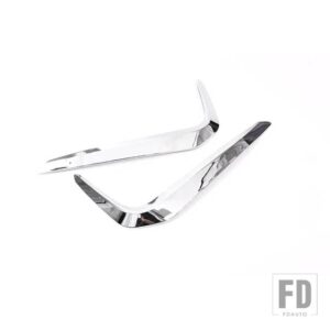 BMW カーボンスタイル ABS フロントフォグ装飾ストリップトリム 新 5シリーズ G30 530LIM 2018-2022 カーアクセサリー - Silver