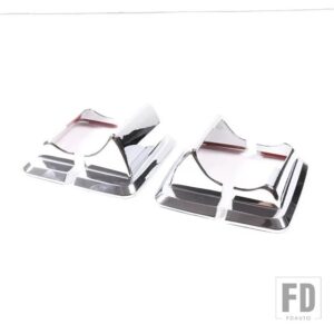 ハマー H3 2005-2009 ABS マットブラックサイドミラーボトムカバー装飾ステッカー車外装アクセサリー - Bright Silver