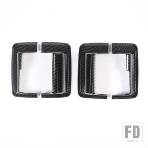 ハマー H3 2005-2009 ABS マットブラックサイドミラーボトムカバー装飾ステッカー車外装アクセサリー - Carbon Fiber