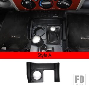 トヨタ LHD FJ クルーザー 2007-2021 黒センターコンソールギアサイド収納ボックス電話ボックスカーインテリアアクセサリー - Style A
