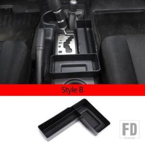 トヨタ LHD FJ クルーザー 2007-2021 黒センターコンソールギアサイド収納ボックス電話ボックスカーインテリアアクセサリー - Style B
