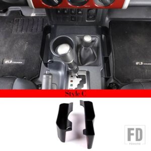トヨタ LHD FJ クルーザー 2007-2021 黒センターコンソールギアサイド収納ボックス電話ボックスカーインテリアアクセサリー - Style C