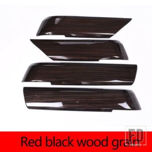 ランドローバー レンジローバースポーツ 2014-2020 ABS カーボンスタイル車内側ドア装飾カバーステッカーカーアクセサリー - Red black wood grain