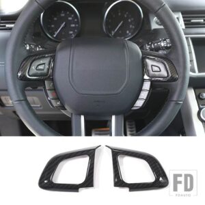 レンジローバー ランドローバー EVOQUE 2011-2018 ABS カーボンカーセンターコントロールパネルステアリングホイールトリムステッカーアクセサ - 2