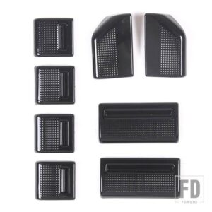 ジャガー ABS F タイプ 2013-2024 中央制御空調ボタンスイッチカバー装飾ステッカーカーアクセサリー - Black