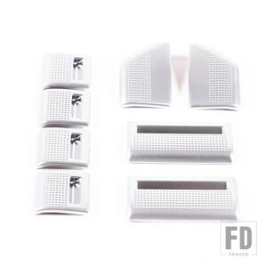 ジャガー ABS F タイプ 2013-2024 中央制御空調ボタンスイッチカバー装飾ステッカーカーアクセサリー - Silver