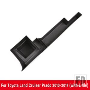 トヨタ ランドクルーザープラド FJ150 150 2010-2019 ABS 黒センターコンソールサイド収納ボックス多機能携帯電話トレイ - 2010-2017with L gear
