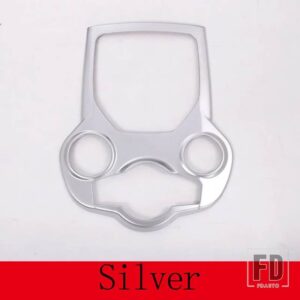 ABS クローム/カーボンアルファロメオジュリア STELVIO 2016-19 センターコンソール装飾フレームトリムカーアクセサリー - Style A Silver