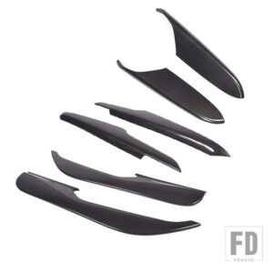 シボレー ABS 赤コルベット C8 スティングレイ Z51 Z06 2020-2023 ドア抗キックパネルカバートリムステッカーカーアクセサリー - 6pcs Carbon Fiber