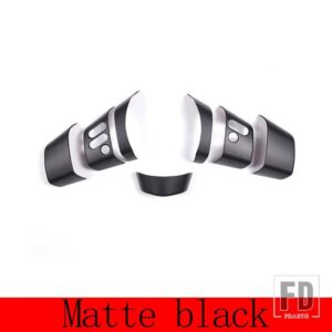 トヨタ FJ クルーザー 2007-2021 ABS マットブラック/カーボンステアリングホイールボタン装飾カバーステッカーカーアクセサリー - Matte Black