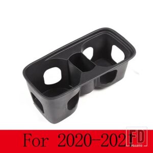 ランドローバー ディフェンダー 90 110 130 2020-2024 TPE 黒センターコンソール水カップホルダー収納ボックスインテリアアクセサリー - For 2020-2021