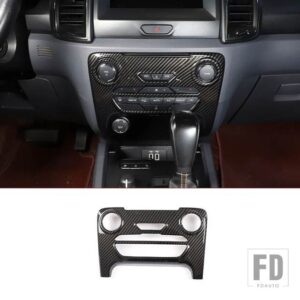 フォード レンジャー WILDTRAK 2015-21 カーボンカーセンターコントロールシフトパネルステアリングホイールガラスリフトフレームステッカーア - 8