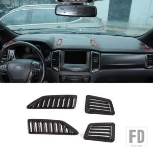 フォード レンジャー WILDTRAK 2015-21 カーボンカーセンターコントロールシフトパネルステアリングホイールガラスリフトフレームステッカーア - 12