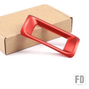 トヨタ FJ クルーザー 2007-21 合金カーセンターコントロールダッシュボードセンター時計装飾フレームステッカーカーアクセサリー - Red