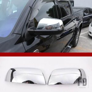 トヨタ タンドラクルーマックス 2008-2021 セコイア ABS 黒バックミラーサイドミラー飾るカバートリムステッカー外装 ACCESSORIE - Silver