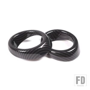 インフィニティ G25 G37 2010-2013 ABS カーボン/黒 PLASTICCAR フロントフォグライトランプカバートリムカーアクセサリー - Carbon Fiber