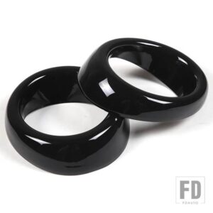 インフィニティ G25 G37 2010-2013 ABS カーボン/黒 PLASTICCAR フロントフォグライトランプカバートリムカーアクセサリー - Black