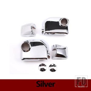 トヨタ FJ クルーザー 2007-2021 ABS カーボン/マットブラック外装ミラーカバー装飾ステッカー自動車 ACCESSORIE - Silver