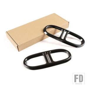 メルセデス ベンツ GLA H247 4WD 20-21 ステンレスリアバンパーデュアルマフラートリム排気カバーカーアクセサリー - Black