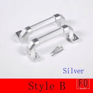 ランドローバー 合金ディフェンダー 90 110 2004-2018 ドアインテリアドアハンドルアクセサリー交換部品 - Style B Silver