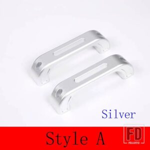 ランドローバー 合金ディフェンダー 90 110 2004-2018 ドアインテリアドアハンドルアクセサリー交換部品 - Style A Silver