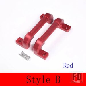 ランドローバー 合金ディフェンダー 90 110 2004-2018 ドアインテリアドアハンドルアクセサリー交換部品 - Style B Red