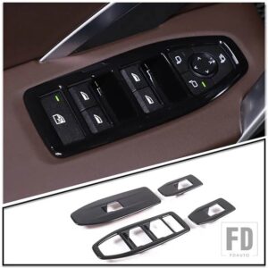 BMW ABS ブラック X1 U10 U11 2023-2024 インテリアキットステアリングホイールダッシュボードコンソールギアシフトパネルカバートリムステッカ - Style 1