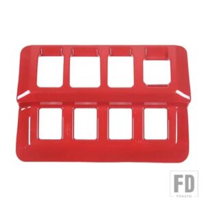 スバル WRX VB 2021-23 ABS カーボン/レッド車屋内テールゲートスイッチフレームインテリアアクセサリー - Red