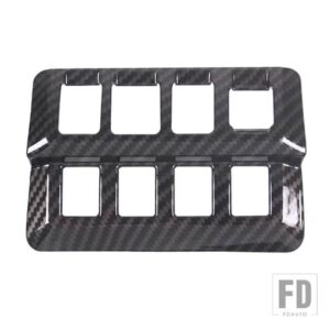 スバル WRX VB 2021-23 ABS カーボン/レッド車屋内テールゲートスイッチフレームインテリアアクセサリー - Carbon Fiber