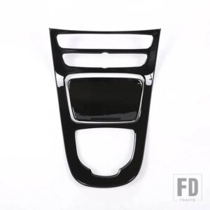 メルセデスベンツ ABS プラスチックグロスブラックスタイルセンターコンソールギアパネルフレームカバートリムステッカー W213 Eクラス 2016 2 - Glossy black