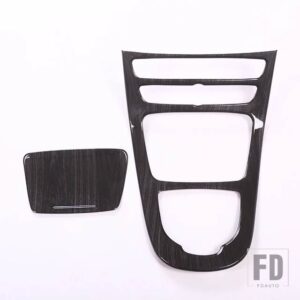 メルセデスベンツ ABS プラスチックグロスブラックスタイルセンターコンソールギアパネルフレームカバートリムステッカー W213 Eクラス 2016 2 - Black Wood Grain