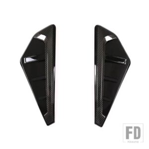 BMW X5 G05 X5M F95 2019-2022 ABS 黒フロントフェンダーサイドサメギルサイドエアアウトレットカバートリムカーアクセサリー - Carbon Fiber