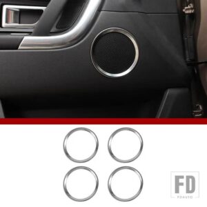 ランドローバー グロスブラックスタイル ABS クロームドアスピーカーリングトリムカーアクセサリーディスカバリースポーツ 15-17 カーアクセサ - 4pcs silver