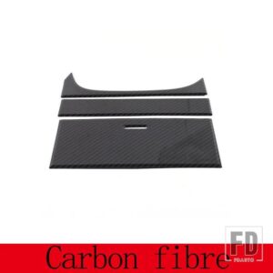 ジャガー ABS カーボン/マットブラック F-TYPE 2013-2024 センターコンソール収納ボックスパネルカバートリムステッカーカーアクセサリー - Carbon Fiber