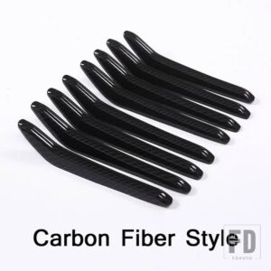 マセラティレバンテ 2016-21 ABS グロスブラックとカーボンフロントグリラートリムアクセサリー - Carbon Fiber Style