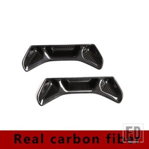 トヨタ GR スープラ A90 2019-2022 カーボン/レッドフロントシートバックトリムカバーステッカーインテリアアクセサリー - Real Carbon Fiber